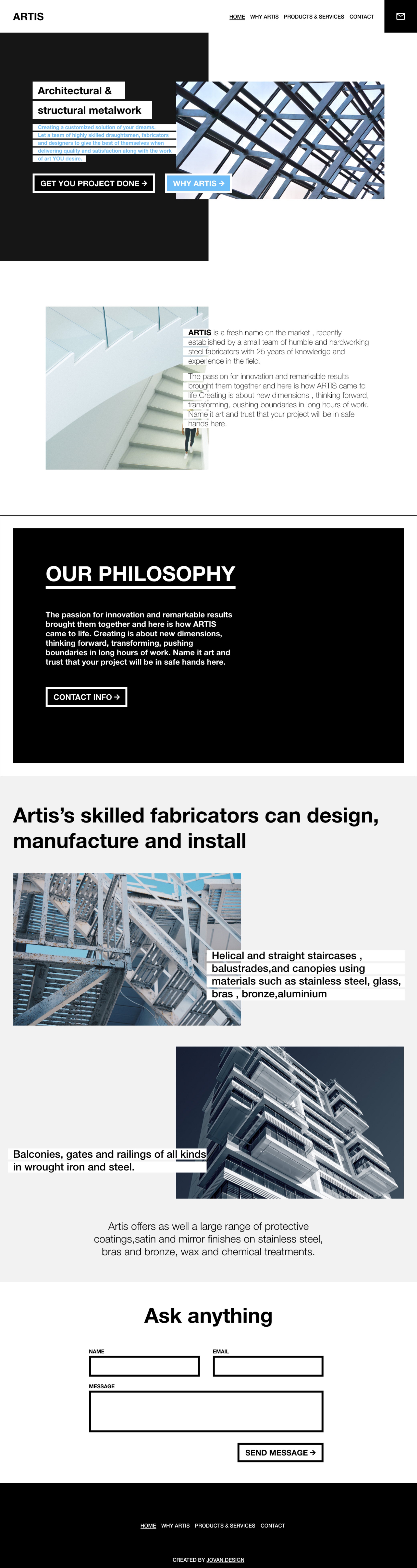  | Architectural & structural metalwork website. | London, UK